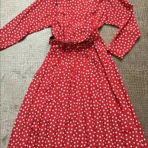Vintage Retro Rockabilly Vixen Red White Polka Dot
